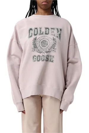 Golden Goose Sweatshirts & Hoodies, Dames, Roze, XL, Stijlvol Basketball Team Sweatshirt