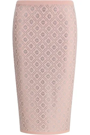 Casablanca Rokken, Dames, Roze, S, Schitterende Rhinestone Midi Rok