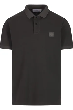 Stone Island Tops, Heren, Groen, M, Groen Slim Fit Polo Shirt met Compass Logo