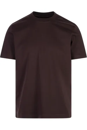 HUGO BOSS Tops, Heren, Bruin, 2Xl, Katoen, Donkerbruin Gekamd Katoenen T-shirt