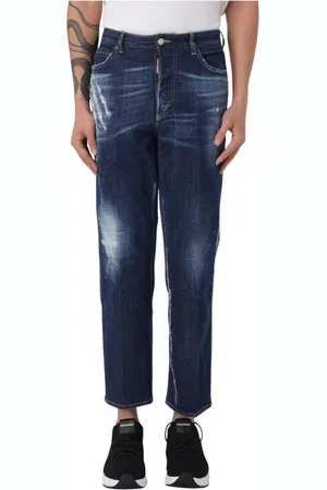 Dsquared2 Jeans, Dames, Blauw, S, Denim, Stijlvolle Distressed Denim Jeans