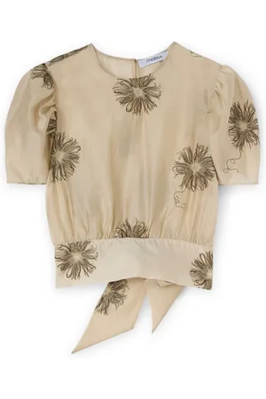 Motivi Blouses & Shirts, Dames, , L, Polyester, Geborduurde blouse met ballonmouwen