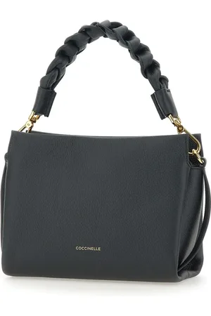 Coccinelle Tassen, Dames, Zwart, ONE Size, Leer, Zwarte Boheme Leren Tas met Compartimenten