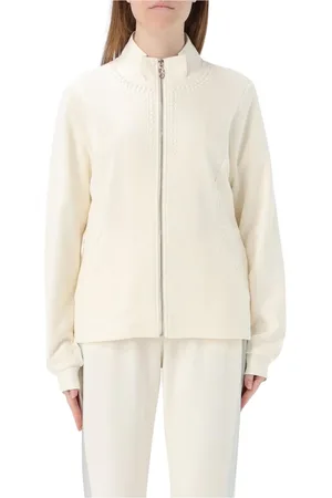 Liu Jo Sweatshirts & Hoodies, Dames, Wit, XS, Katoen, Stijlvolle Zip-Up Tracksuit