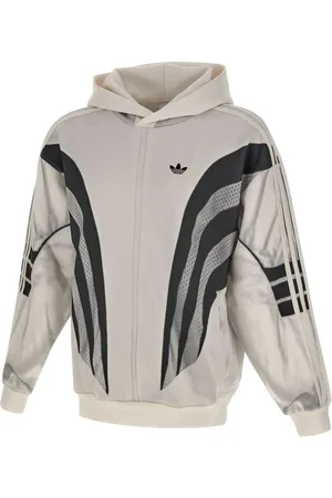 adidas Sweatshirts & Hoodies, Heren, Wit, XL, Witte sweater met grijs-zwarte print