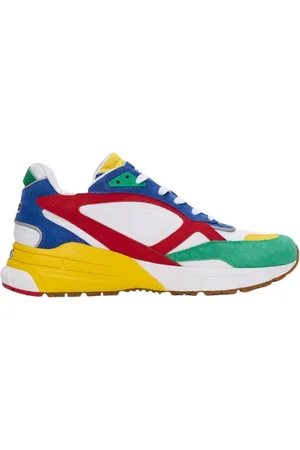 Ralph Lauren Schoenen, Heren, Veelkleurig, 44 EU, Leer, Multi-color Trackster Sneakers