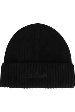 MC2 SAINT BARTH Accessoires, Dames, Zwart, ONE Size, Wol, Gebreide muts Wintermode