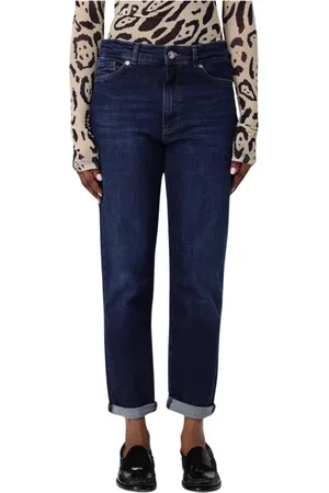 Sportmax Jeans, Dames, Blauw, W31, Blauwe Straight Leg Jeans voor Vrouwen