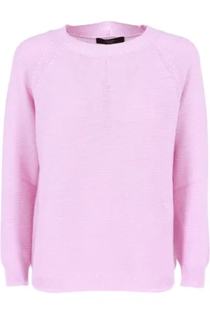 Max Mara Truien, Dames, Roze, M, Katoen, Linz Katoenen Trui Roseberry