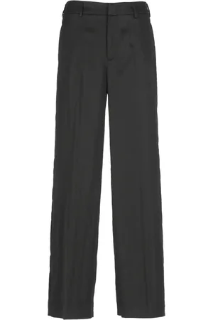 PT Torino Broeken, Dames, Zwart, XS, Zwarte Viscose Palazzo Broek Vrouw Elastisch