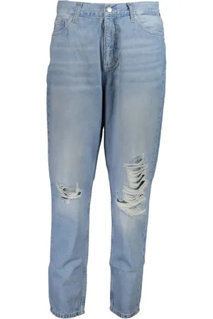 Calvin Klein Jeans, Dames, Blauw, W25, Denim, Blauwe Jeans Distressed Denim Dames