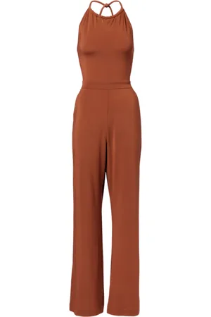 Max Mara Jumpsuits & Playsuits, Dames, Bruin, M, Jersey Viscose Strandkleding Broek