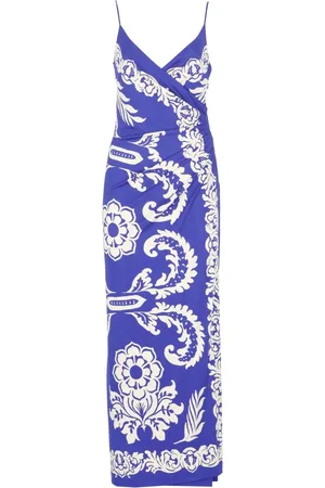 Etro Kleedjes, Dames, Paars, M, Paarse Paisley V-hals Jurk voor Vrouwen