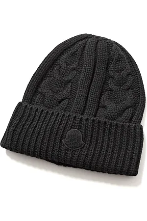 Moncler Accessoires, unisex, Zwart, ONE Size, Kasjmier, Stijlvolle Hoed voor Modieuze Look