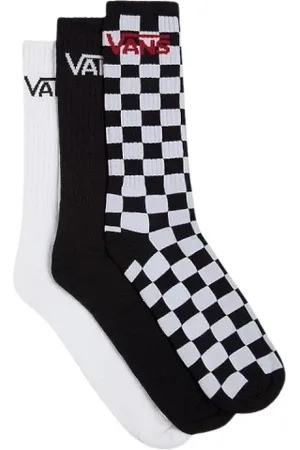 Vans Ondergoed, Heren, Zwart, ONE Size, Polyester, Logo Sokken Pak van 3