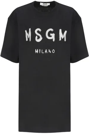 Msgm Kleedjes, Dames, Zwart, M, Elegante Zwarte Midi Jurk met Ruches
