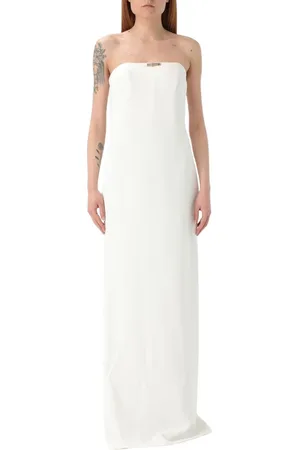 Elisabetta Franchi Kleedjes, Dames, , M, Zwarte Strapless Avondjurk