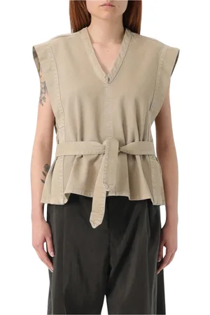 LEMAIRE Tops, Dames, , S, Katoen, Mouwloze Katoenen Top