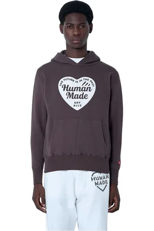 HUMAN MADE Sweatshirts & Hoodies, Heren, Bruin, M, Katoen, Hoodie met logo-motief