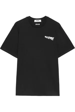 Msgm Tops, Heren, Zwart, M, Zwarte T-shirts en Polos