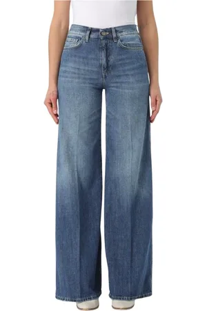 PT Torino Jeans, Dames, Blauw, W31, Denim, Stijlvolle Wide Leg Jeans