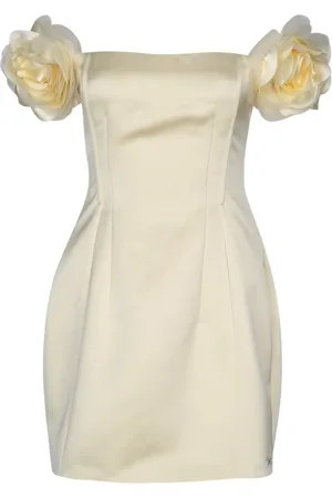 Elisabetta Franchi Kleedjes, Dames, , M, Rode Schouder Jurk Collectie