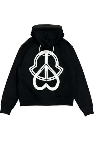 Moncler Sweatshirts & Hoodies, Heren, Zwart, L, Katoen, Stijlvolle Sweatshirt voor Mannen en Vrouwen