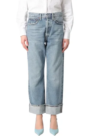 AGOLDE Jeans, Dames, Blauw, W25, Katoen, Vintage Cuffed Jeans