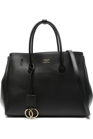 Balenciaga Tassen, Dames, Zwart, ONE Size, Leer, Zwarte Hampton Tote Tas