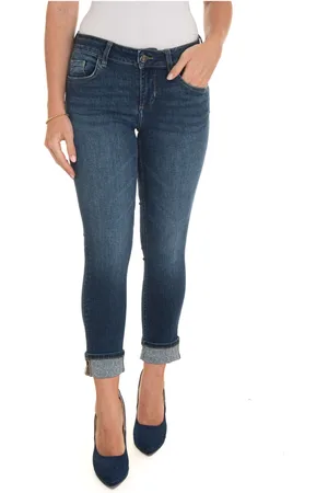 Liu Jo Jeans, Dames, Blauw, W33, Denim, Push-up denim jeans met diamantapplicaties