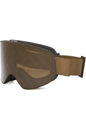 Fendi Sport, unisex, Bruin, ONE Size, Authentieke Ski Masker Bril Premium Kwaliteit