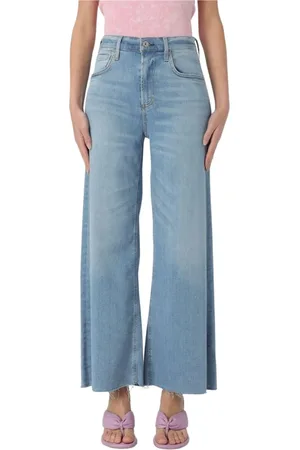 Citizens of Humanity Jeans, Dames, Blauw, W30, Katoen, Stijlvolle Wide Leg Jeans