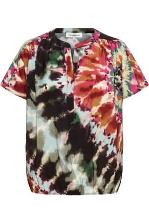 &Co Woman Blouses & Shirts, Dames, Veelkleurig, M, Tie-dye Mouwloze Top