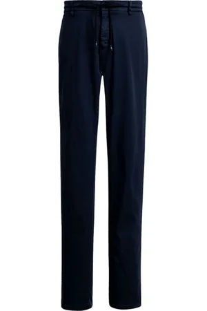 Masons Broeken, Heren, Blauw, S, Navy Blauwe Trekkoordbroek