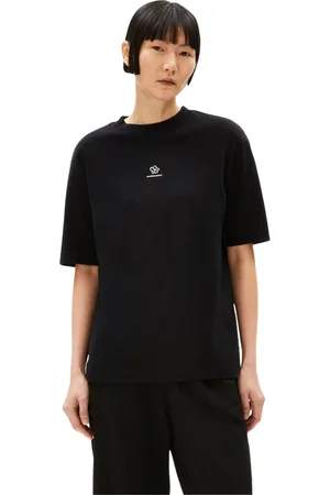 Armedangels Tops, Dames, Zwart, L, Bloemenrugprint Oversized T-shirt