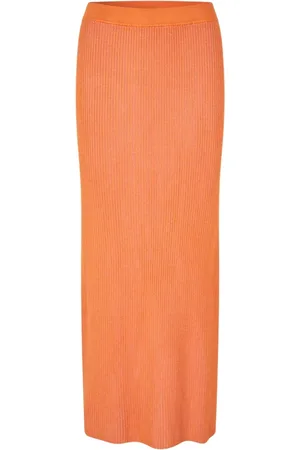 Samsøe Samsøe Kleedjes, Dames, Oranje, S, Katoen, Oranje Loose Fit Broek met Zakken