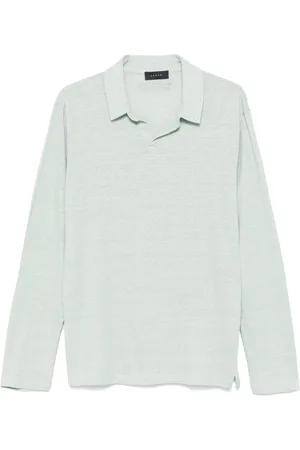 Sease Tops, Heren, Groen, L, Katoen, Linnen/Katoen Polo Shirt Made in Italy