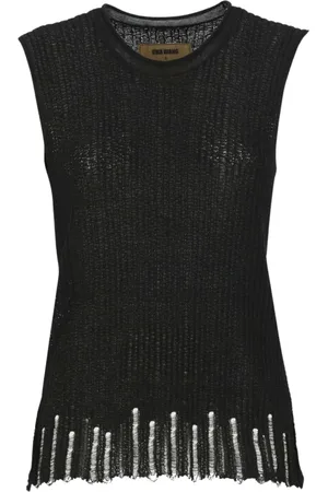 UMA WANG Tops, Dames, Zwart, S, Zwarte Gebreide Trui voor Vrouwen