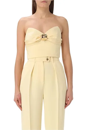 Elisabetta Franchi Tops, Dames, Geel, L, Citroen Strapless Mode Top