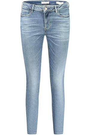 Guess Jeans, Dames, Blauw, W27 L29, Katoen, Blauwe Skinny High Katoenen Jeans
