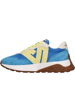 Emanuélle vee Schoenen, Dames, Blauw, 36 EU, Leer, Sneakers Clear