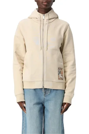 Burberry Sweatshirts & Hoodies, Dames, , S, Crewneck Sweatshirt met Ribbed Trim