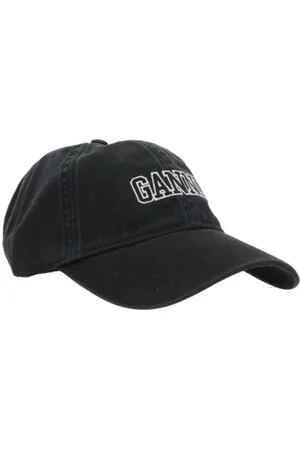 Ganni Accessoires, Dames, Zwart, ONE Size, Katoen, Cotton Canvas Cap