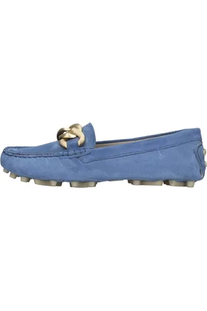 Emanuélle vee Schoenen, Dames, Blauw, 37 EU, Suède, Platte schoenen Helder Blauw