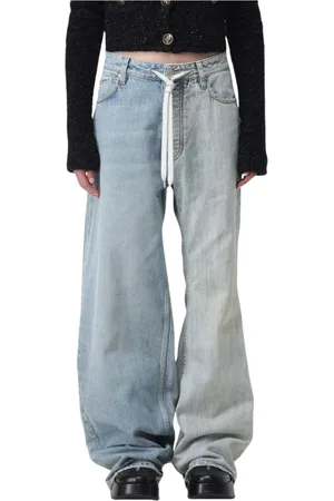 Balenciaga Jeans, Dames, Blauw, S, Multicolor Straight-Leg Jeans