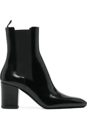 Saint Laurent Schoenen, Dames, Zwart, 39 EU, Leer, Betty Chelsea laarzen, Zwart, Hoge hak