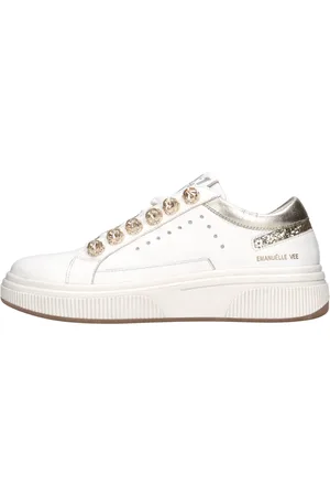 Emanuélle vee Schoenen, Dames, Wit, 40 EU, Leer, Sneakers Wit