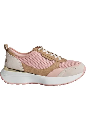 Michael Kors Schoenen, Dames, Roze, 39 EU, Leer, Mesh sneakers met metallic details