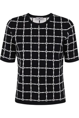 Elisabetta Franchi Tops, Dames, Zwart, S, Stijlvolle Sweater Collectie