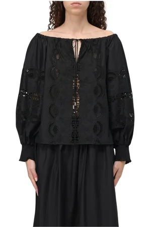 Liu Jo Blouses & Shirts, Dames, Zwart, S, Zwarte Button-Up Damesoverhemd